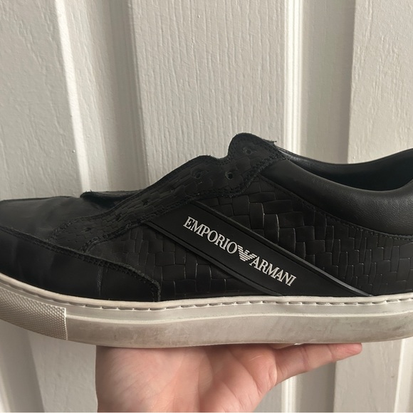 EMPORIO ARMANI LEATHER TRAINERS - Picture 7 of 7